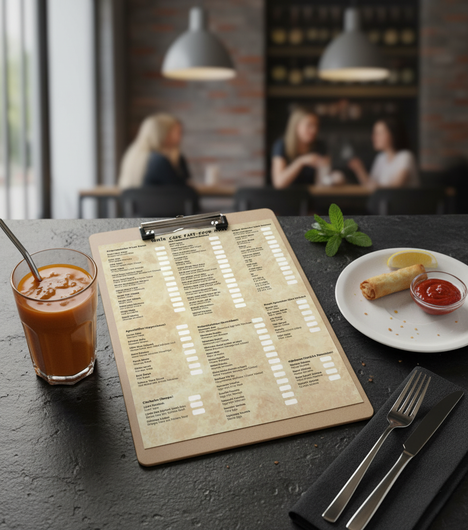 Menü tasarımı — mobil görünüm 1