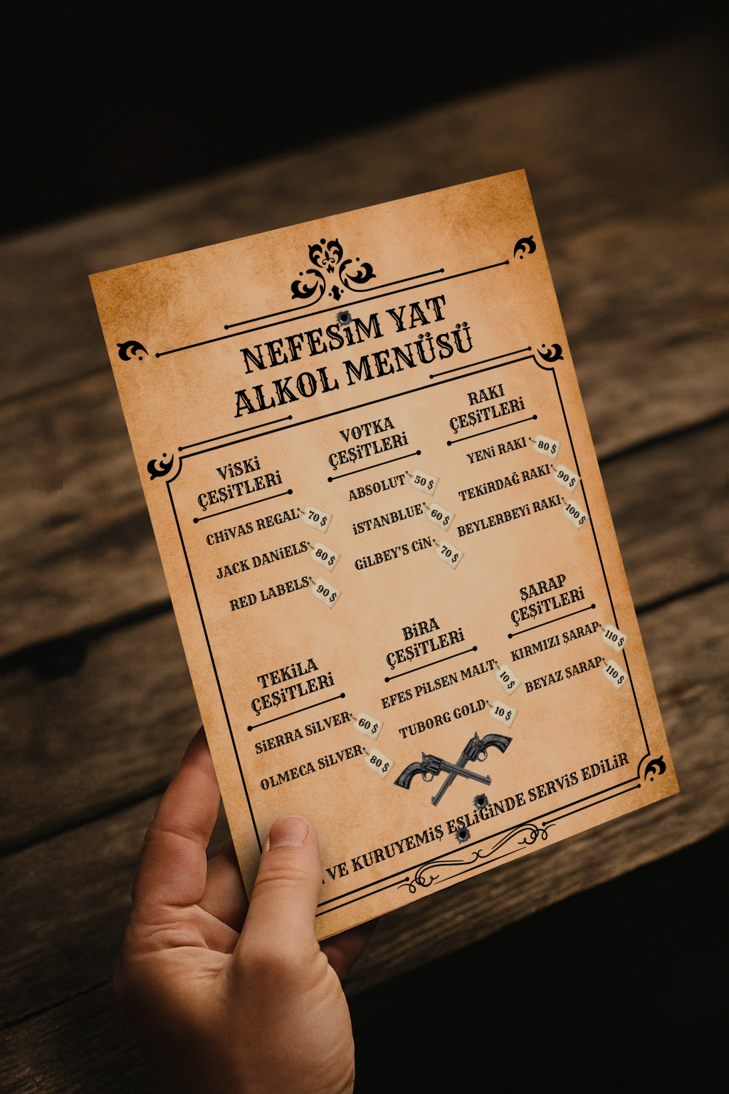 Menü tasarımı — mobil görünüm 2